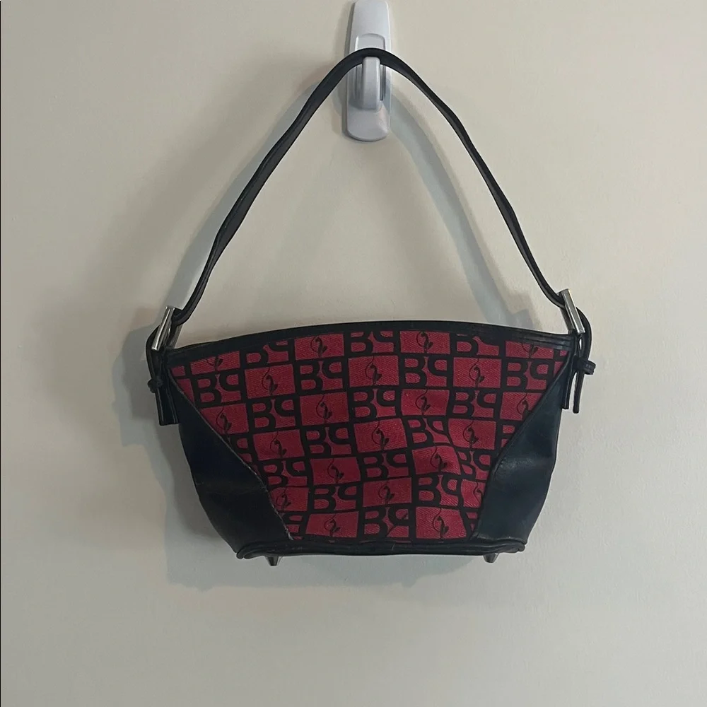 Vintage Baby Phat Shoulder Bag Monogram Y2K Red Black‎ Studded Hip Hop Glam